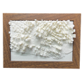 Detalle de los rascacielos de Manhattan en relieve 3D