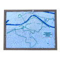 Recorrido del Maratón de Sevilla en relieve 3D hecho a mano