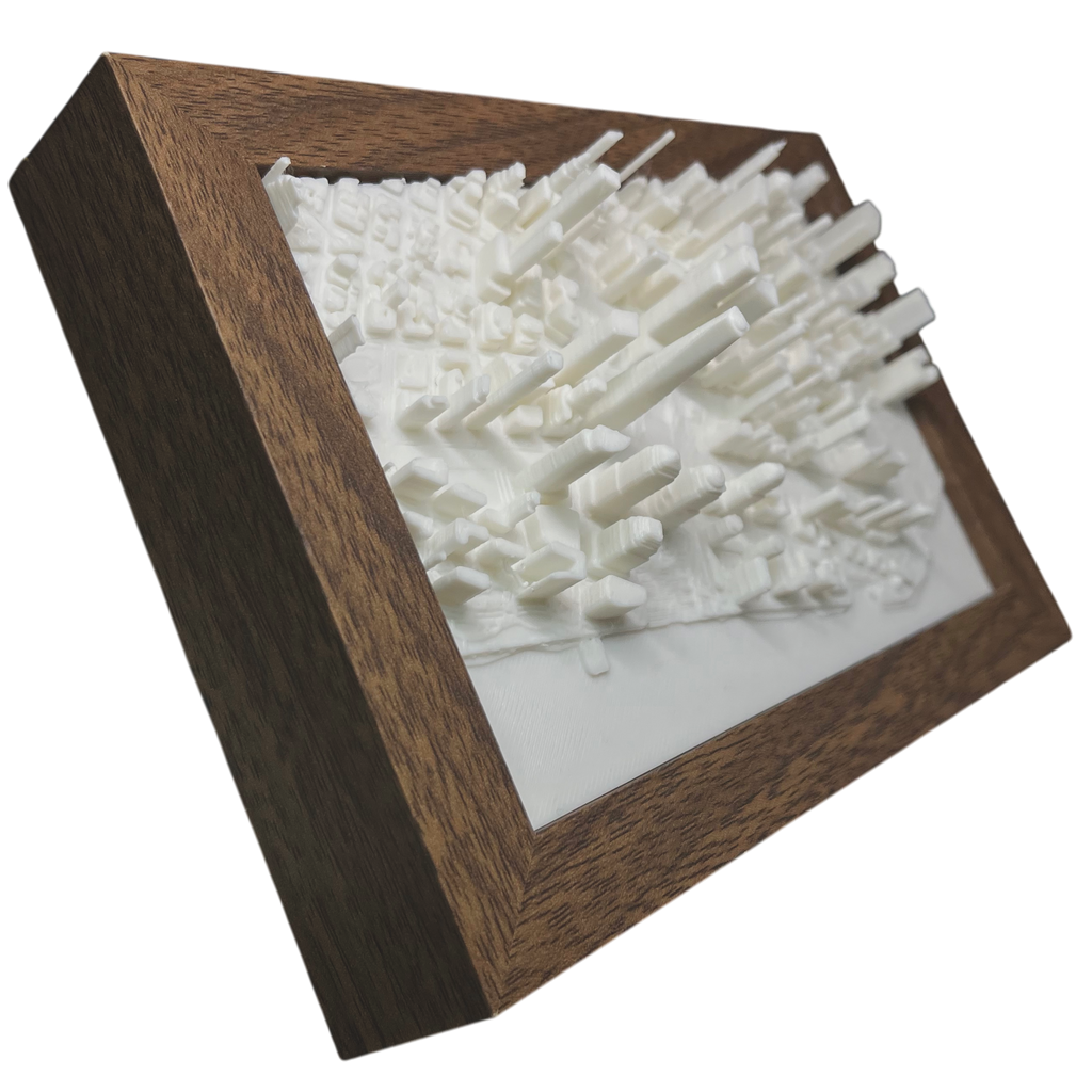 Relieve 3D del skyline de Nueva York hecho a mano