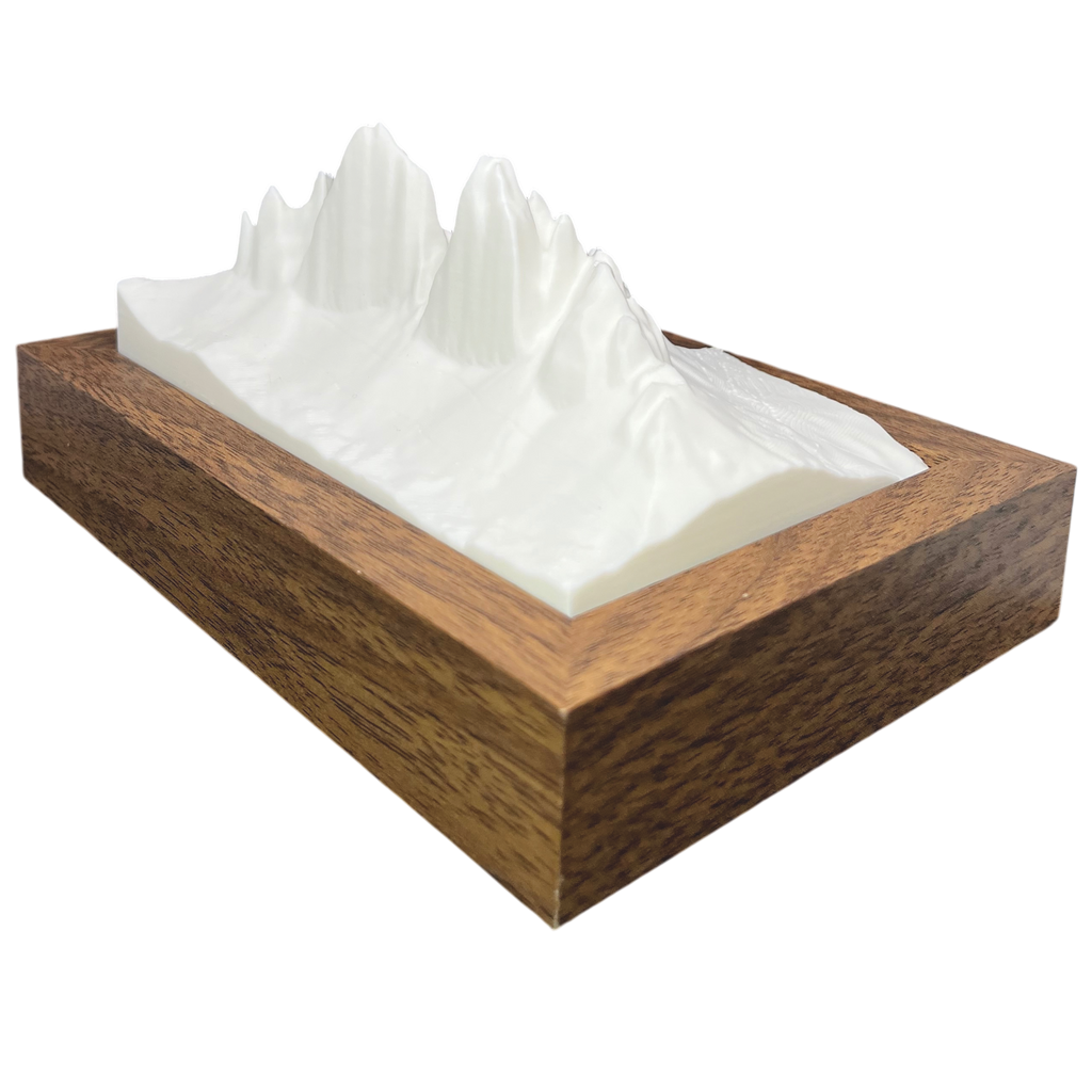 Detalle de las crestas de las Tre Cime en relieve 3D