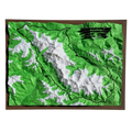 UTMB — 174 km · Relieve 3D · Edición Ultra 40×30 cm