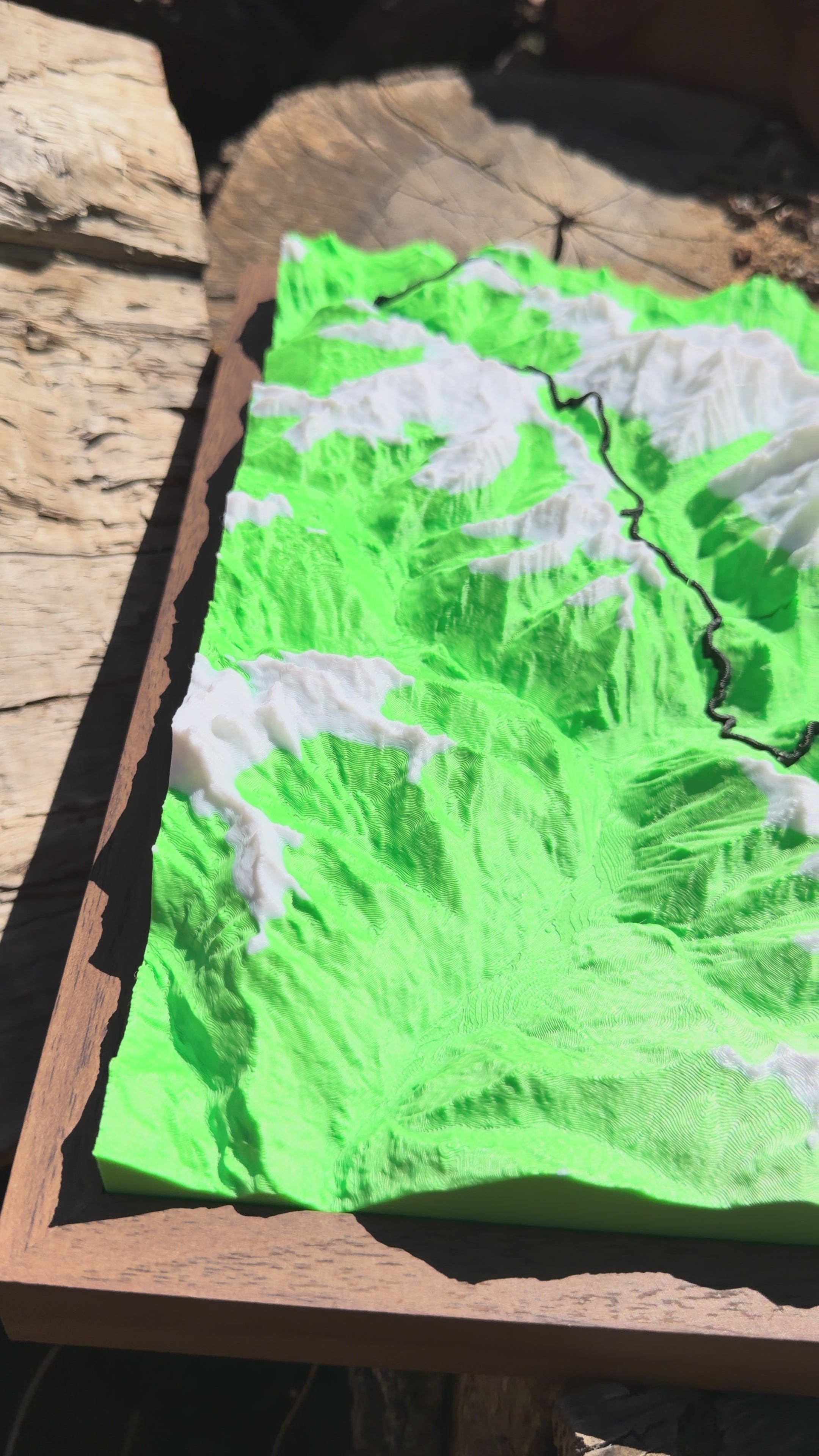 UTMB — 174 km · Relieve 3D · Edición Ultra 40×30 cm
